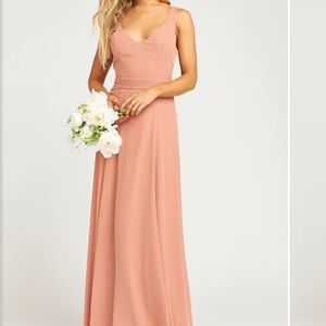 Rustic Mauve Crisp Maxi Gown
